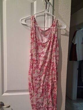 Floral Scoop-Neck Sleep Chemise in Pink